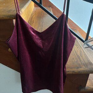 Target A New Day pink Velvet Cami Going Out Top Adjustable Straps - Large
